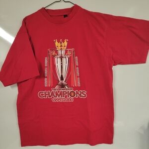 Vintage/Y2k Manchester United 99/00 Premiership Champions Soccer tshirt, XL